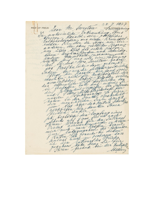 Freud to Arthur Sweetser, 28 July 1937
