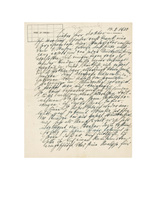 Freud to Franz Alexander, 14 October 1933