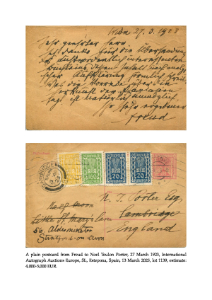 Freud to Noel Teulon Porter, 27 March 1923