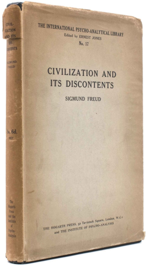 Freud (1930) <em>Civilisation and its Discontents</em>, first London edition, with its rare original dust jacket