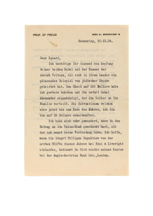 Freud to Edward Bernays, 10 September 1924
