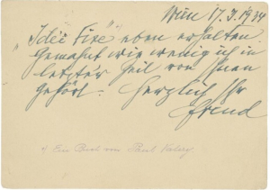 Freud to Max Eitingon, 17 March 1934