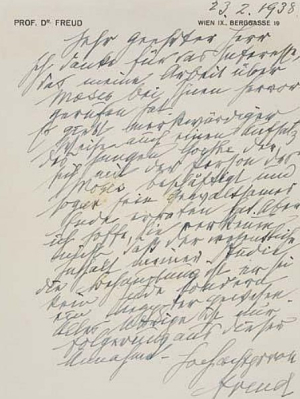 Freud to Leonard Woolf, 20 May 1939