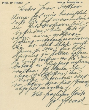 Freud to Paul Federn, 18 September 1934